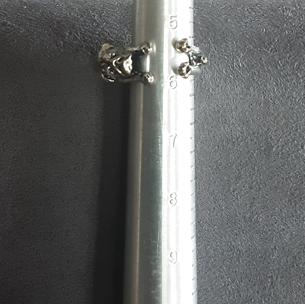 BULLDOG/PUG SILVER HUG RING - Picture 5 of 5